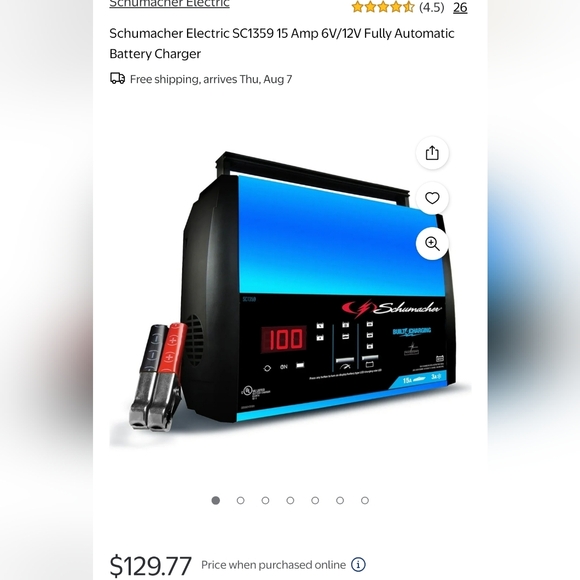 NEW Schumacher Blue and Black Battery Charger - Picture 8 of 8